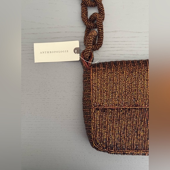 Anthropologie Beaded Shoulder Bag with Beaded Chain Strap - Picture 3 of 13